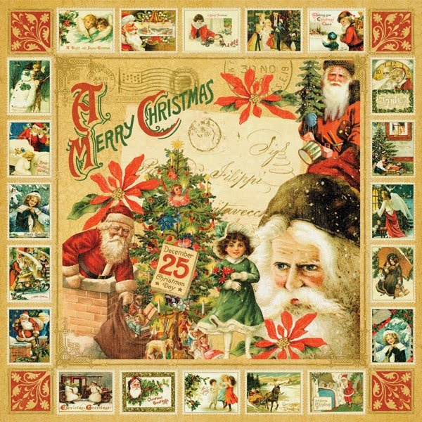 Бумага для скрапбукинга Рождество