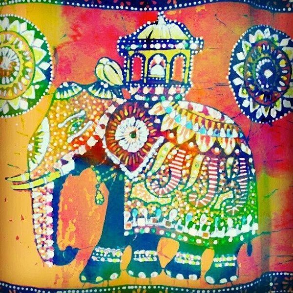 Батик слон индийский