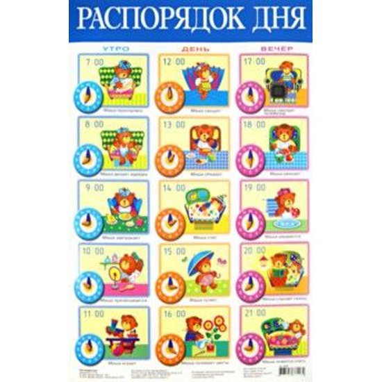 Плакат распорядок дня 2095