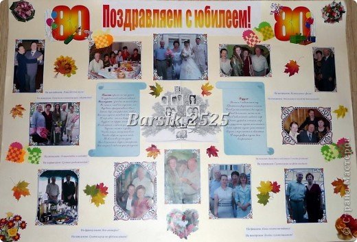 Плакат открытка с юбилеем