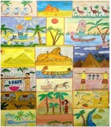 Рисунки на саркофагах в древнем Египте