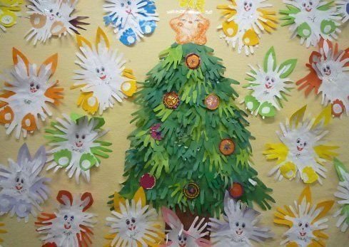 Коллективные поделки в ДОУ К новому году