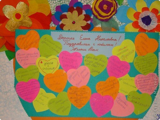 Плакат на день рождения учителю