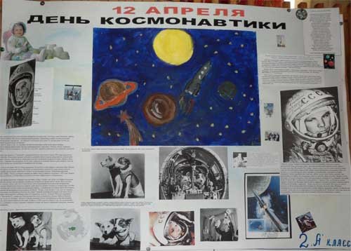 Стенд космос в детском саду