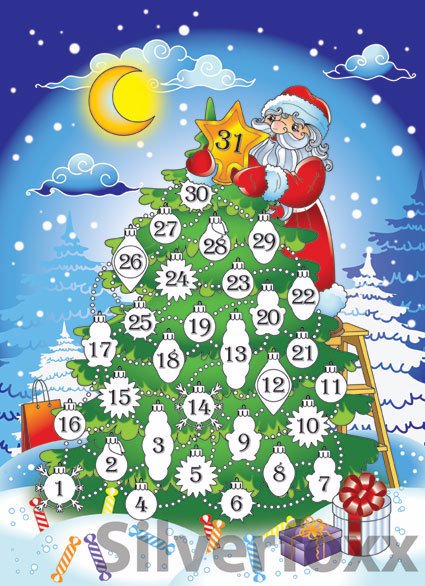Новогодний календарь ожидания нового года
