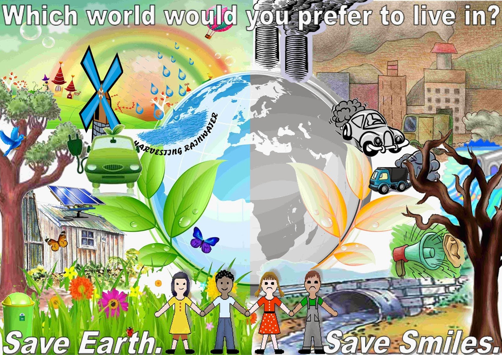 Экологический плакат на английском