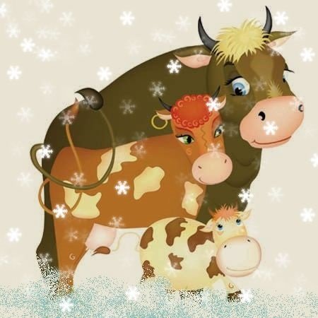 Новогодняя корова