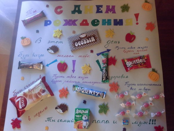 Сладкий плакат на новый год