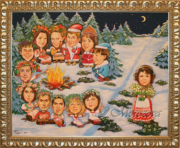 Новогодний плакат с фотографиями