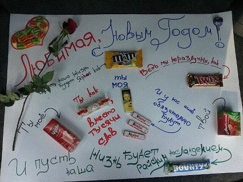 Новогодний сладкий плакат