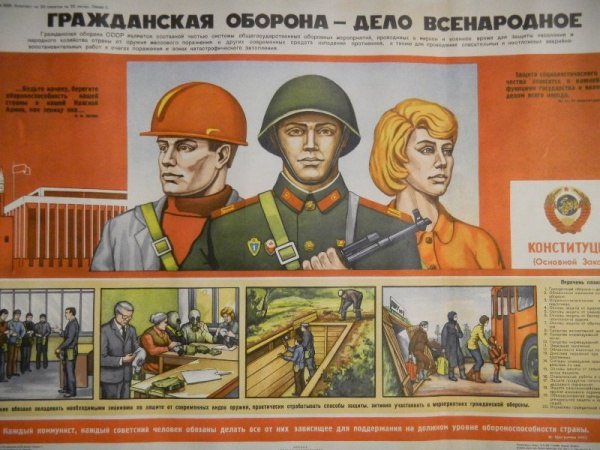 Плакат на тему Гражданская оборона
