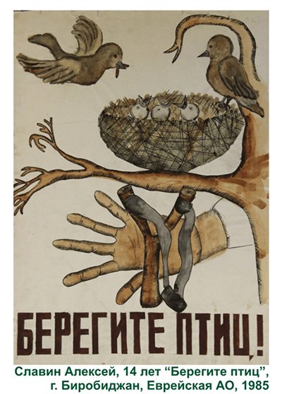 Плакат в защиту птиц