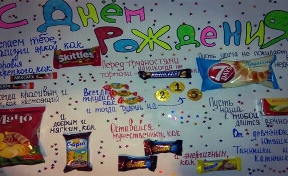 Плакат с шоколадками