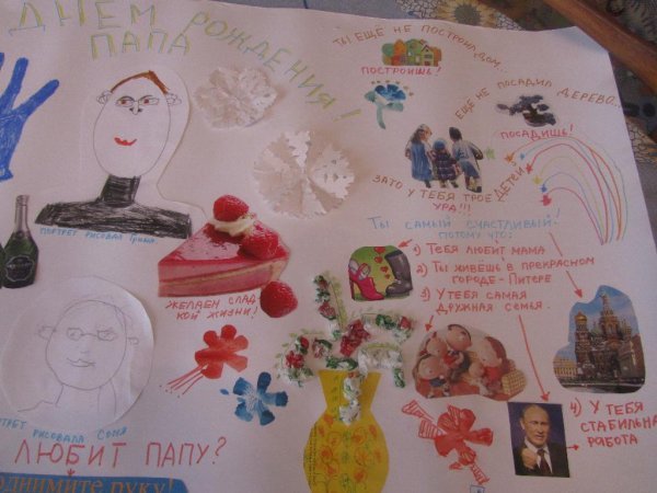 Плакат со сладостями маме на др