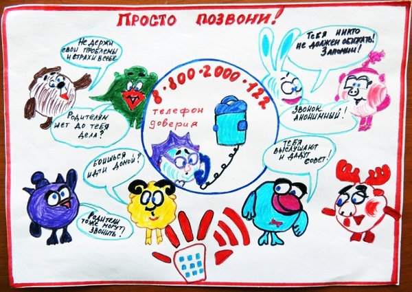 Телефон доверия рисунок