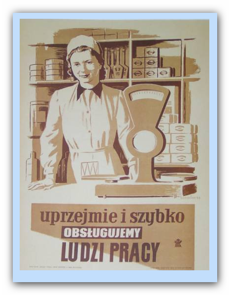 Продавщица плакат