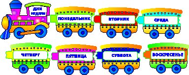 Паровозик дни недели картинки для детей