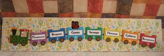 Паровозик для изучения дней недели