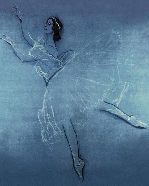 Валентин Серов Анна Павлова в балете Сильфиды 1909