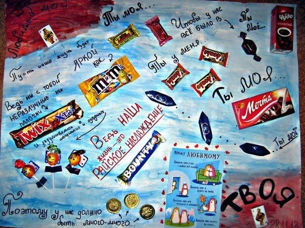 Сладкое поздравление с днем рождения