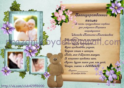 Постер для крестной на день рождения