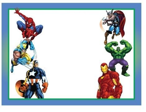 Приглашение на день рождения в стиле Марвел