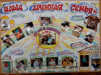 Моя семья плакат в садик