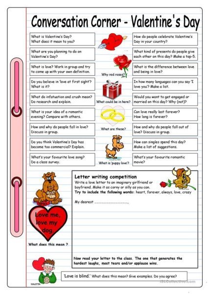День Святого Валентина задания