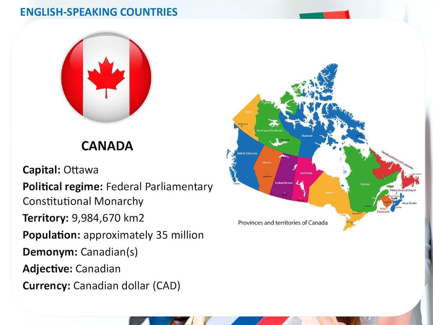 Презентация countries. English speaking Countries. English speaking Countries презентация. English speaking Countries картинки. Канада презентация.