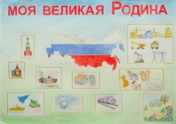 Плакат на тему Россия Родина моя