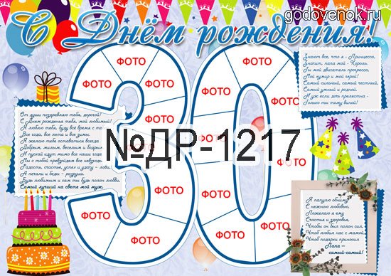 Необычный плакат на день рождения