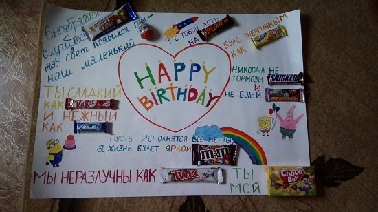 Оригинальный плакат на день рождения