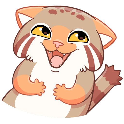 Стикеры набор Манул ур