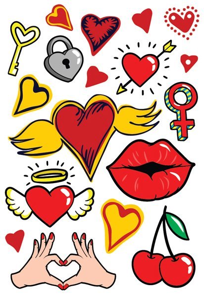 Любовные наклейки