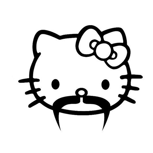 Хеллоу Китти чб наклейки