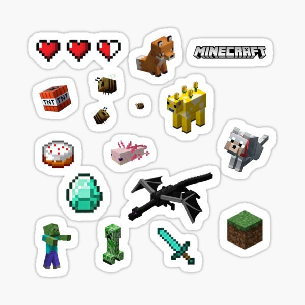 Стикеры майнкрафт для распечатки
