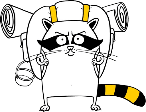 Билайн енот Стикеры