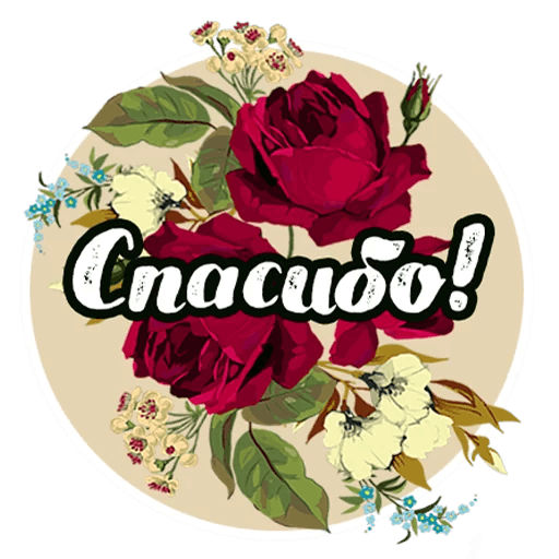 Стикер спасибо