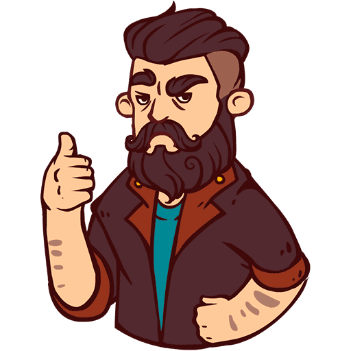 Бородист Стикеры