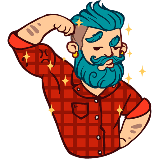 Череп с бородой в очках