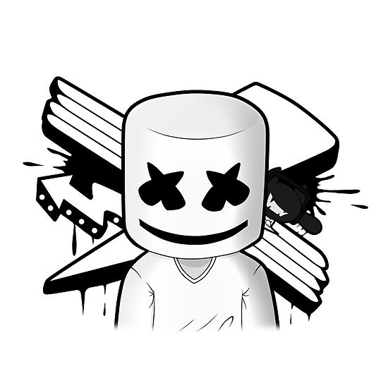 Маршмеллоу диджей логотип