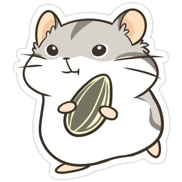 Милый хомяк стикер