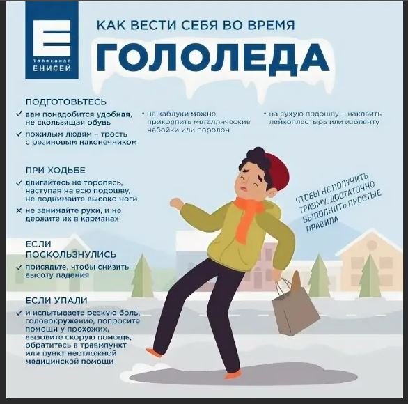 Безопасность в гололед для детей