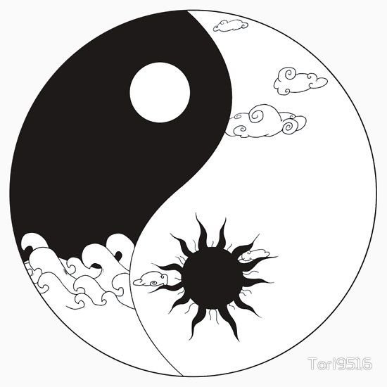 Нарисовать Инь Янь