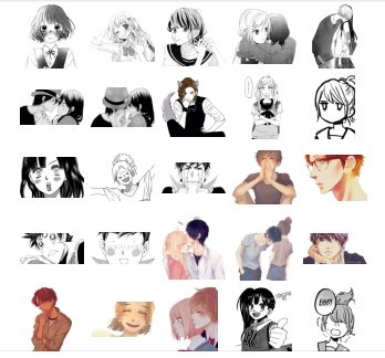 Манга Стикеры для распечатки