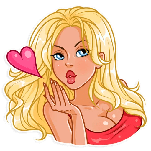 Стикер воздушный поцелуй