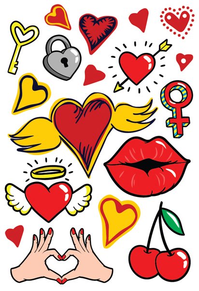 Любовные наклейки