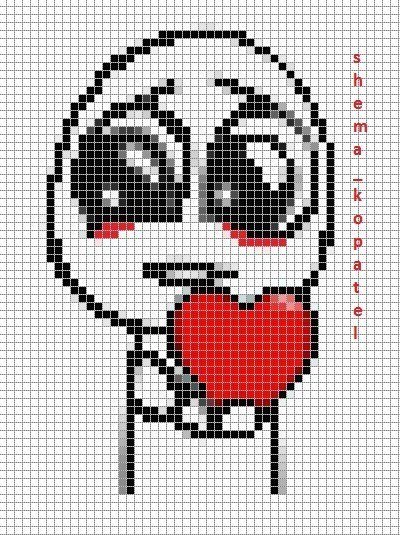 Рисунки по клеткам смайлики