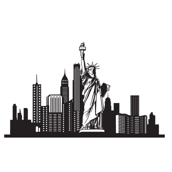 Силуэты домов города