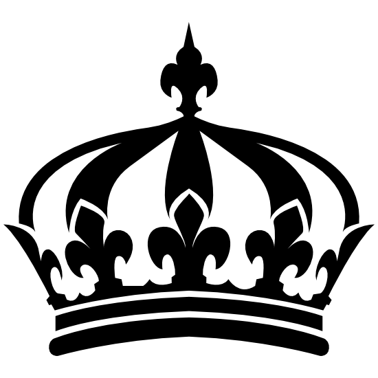 Царская корона черно белая